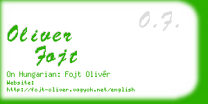 oliver fojt business card