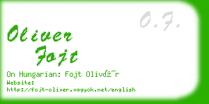 oliver fojt business card